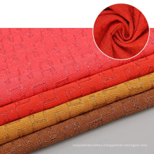 2021 fabrics wholesale  polyester  spandex knit garment jacard fabric seprai jacquard stretch lurex  fabric textile for jacket